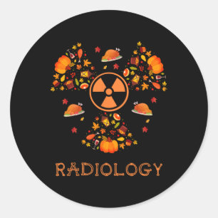 Sticker Rond Radiologie automne Tee Thanksgiving Radiologue Xra