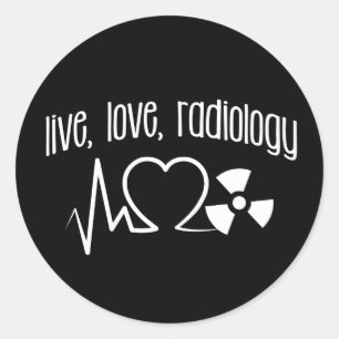 Sticker Rond Radiologie de l'amour en direct X-Ray