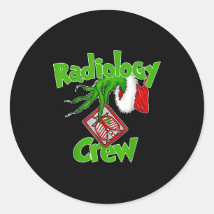 Sticker Rond Radiologie de Noël Radiologue amusant Technicien e