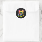 Sticker Rond Radiologie Tech Rad Tech Technologue en médecine X (Sac)