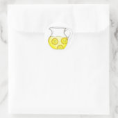 Sticker Rond Rafraîchir Lemonade Jaune Citron Ade Pitcher Boire (Sac)