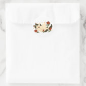 Sticker Rond Ragdoll Cat in Roses (Sac)