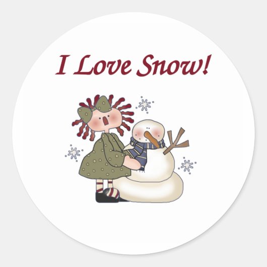 Sticker Rond Ragdoll et Snowman (Devant)
