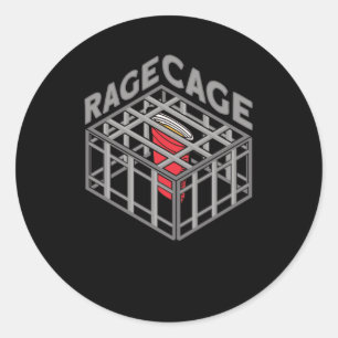 Sticker Rond Rage Cage Boire Alcool Partie Boire Jeu