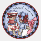 Sticker Rond Raggedy Ann et Andy Treasures (Devant)