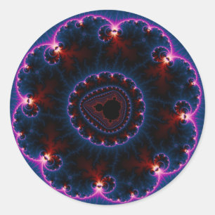 Sticker Rond Rai - Art fractal