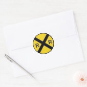 Sticker Rond Railroad Crossing (Enveloppe)