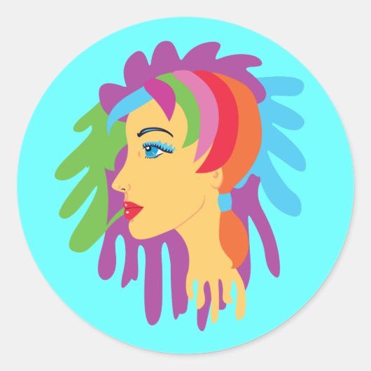 Sticker Rond Rainbow (Devant)