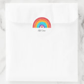 Sticker Rond Rainbow - Ajouter votre nom (Sac)
