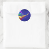 Sticker Rond Rainbow and Stars (Sac)