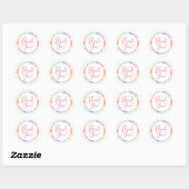 Sticker Rond Rainbow Art Anniversaire Merci (Feuille)