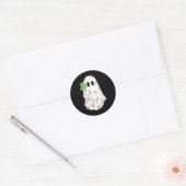 Sticker Rond Rainbow Boo Shamrock Ghost St Patrick's Day Éffray (Enveloppe)