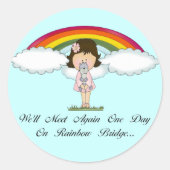 Sticker Rond Rainbow Bridge (chat) (Devant)