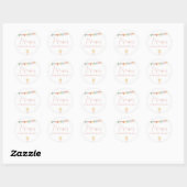 Sticker Rond Rainbow Bund & Star Candle fête d'anniversaire (Feuille)