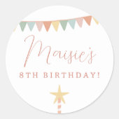 Sticker Rond Rainbow Bund & Star Candle fête d'anniversaire (Devant)