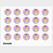 Sticker Rond Rainbow Cake watercolor (Feuille)