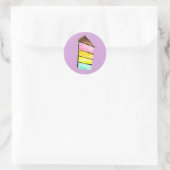 Sticker Rond Rainbow Cake watercolor (Sac)