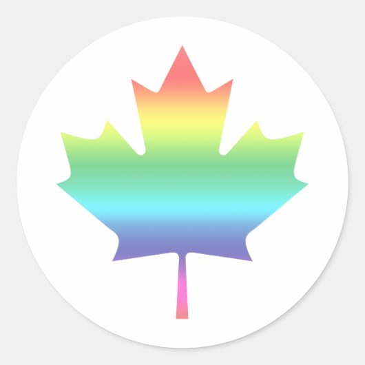 Sticker Rond Rainbow Canada (Devant)