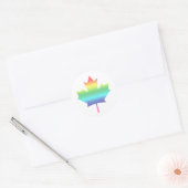 Sticker Rond Rainbow Canada (Enveloppe)