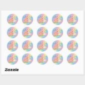 Sticker Rond Rainbow Candy Land (Feuille)