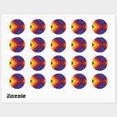 Sticker Rond Rainbow Chevrons (Feuille)