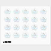 Sticker Rond Rainbow Cloud Rainbow Baby shower Arc-en-ciel Enre (Feuille)