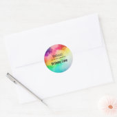 Sticker Rond Rainbow Colours Résumé Design - Bougie Business (Enveloppe)