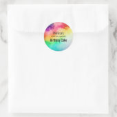 Sticker Rond Rainbow Colours Résumé Design - Bougie Business (Sac)