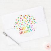 Sticker Rond Rainbow Confetti Sip Sip Hooray (Enveloppe)