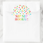 Sticker Rond Rainbow Confetti Sip Sip Hooray (Sac)