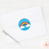 Sticker Rond Rainbow Cute Kid's Birthday Party (Enveloppe)