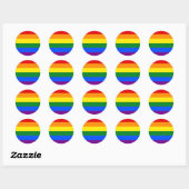 Sticker Rond Rainbow flag (Feuille)
