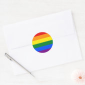 Sticker Rond Rainbow Gay Lesbian Trans Queer LGBTQ Pride drapea (Enveloppe)
