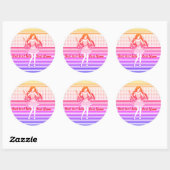 Sticker Rond Rainbow girlfriend (Feuille)