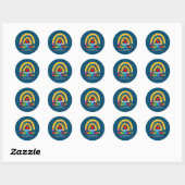 Sticker Rond Rainbow Head Start Professeur Headstart Premier jo (Feuille)