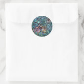 Sticker Rond Rainbow Iridescente Abalone Sea Shell Beach (Sac)
