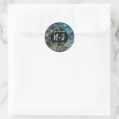 Sticker Rond Rainbow Iridescente Abalone Sea Shell Mariage (Sac)