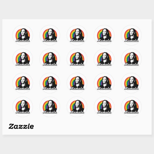 Sticker Rond Rainbow Kamala (Feuille)