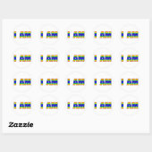 Sticker Rond Rainbow LGBTQ Pride I AM White Arrière - plan (Feuille)