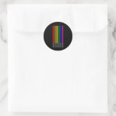 Sticker Rond RAINBOW LIGHTSABER LGBT Pride Mois LGBTQ Rainbow (Sac)