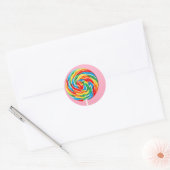 Sticker Rond Rainbow Lollipop (Enveloppe)
