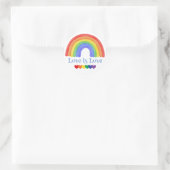 Sticker Rond Rainbow Love est l'amour coloré (Sac)