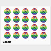 Sticker Rond Rainbow Mitzvah Boy (Feuille)