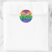 Sticker Rond Rainbow Mitzvah Boy (Sac)