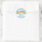 Sticker Rond Rainbow Mornin' Ajouter un nom (Sac)