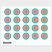 Sticker Rond Rainbow Orb Mandala (Feuille)