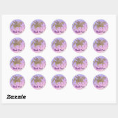 Sticker Rond Rainbow Pastel Gold Dots Unicorn Anniversaire (Feuille)