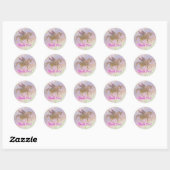 Sticker Rond Rainbow Pastel Gold Parties scintillant Imaginaire (Feuille)