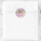 Sticker Rond Rainbow Pastel Gold Parties scintillant Imaginaire (Sac)