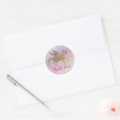 Sticker Rond Rainbow Pastel Gold Parties scintillant Imaginaire (Enveloppe)
